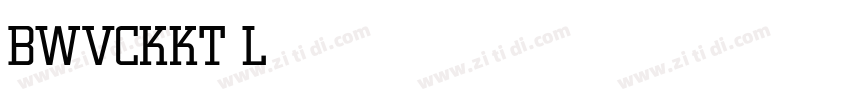 BWVCKKT Light字体转换